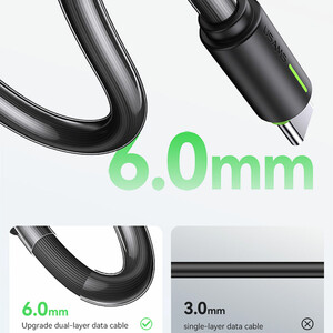 کابل شارژ USB-C به USB-C یوسمز مدل SJ734  طول 1 متر توان 60 وات