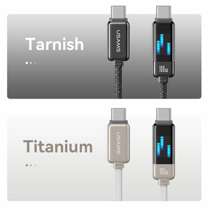 کابل شارژ USB-C به USB-C یوسمز مدل SJ744  طول 1.2 متر توان 100 وات