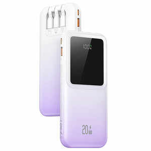 پاوربانک یوسمز مدل CD193 ظرفیت 10000 توان 22.5 وات با کابل متصل