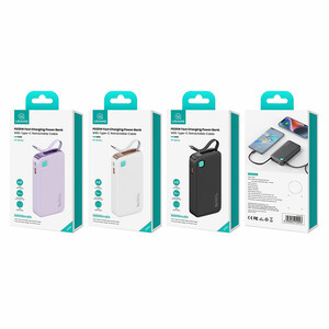 پاوربانک یوسمز مدل CD224 ظرفیت 10000 توان 22.5 وات با کابل متصل