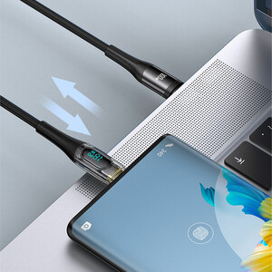 کابل شارژ USB به Type-C یوسمز مدل SJ592 طول 1.2 متر توان 66 وات