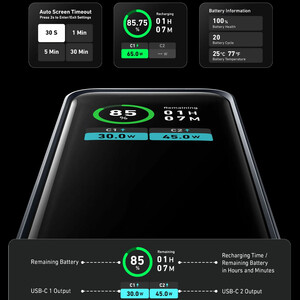 پاوربانک انکر Prime مدل A13350 ظرفیت 12000 میلی آمپر توان 130 وات