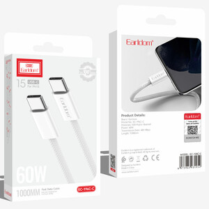 کابل شارژ USB-C به USB-C ارلدام مدل EC-196C-C طول 1 متر توان 60 وات