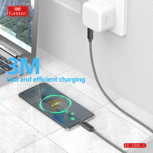 کابل شارژ USB-C به USB-C ارلدام مدل EC-194C-C طول 3 متر توان 60 وات