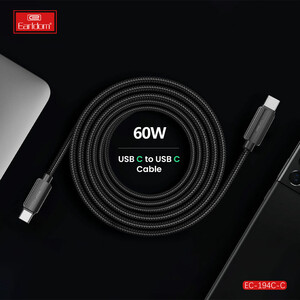 کابل شارژ USB-C به USB-C ارلدام مدل EC-194C-C طول 3 متر توان 60 وات