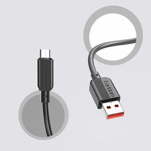کابل شارژ USB به micro USB ارلدام مدل EC-183M طول 1 متر توان 2.4 آمپر