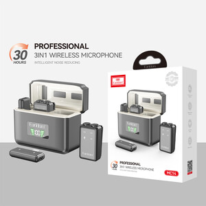 میکروفون یقه‌ای بی سیم ارلدام مدل MC14 دوکاربره تایپ سی و لایتنینگ