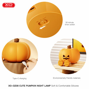 چراغ خواب طرح کدو تنبل هالوین ایکس او OZ08