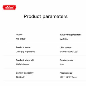چراغ خواب طرح خوک بامزه ایکس او OZ09