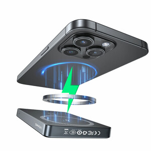 پاوربانک وایرلس مگنتی یوسمز مدل CD242 ظرفیت 10000 میلی آمپر ساعت توان 20 وات