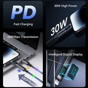 مبدل Type-C به Lightning یوسمز مدل SJ681 توان 30 وات