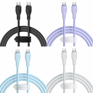 کابل شارژ USB-C به USB-C بیسوس مدل Pudding CB000055 P10355702111-B2 طول 2 متر توان 100 وات