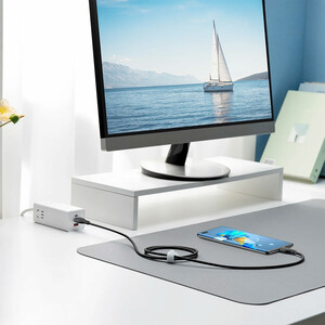 کابل شارژ USB-C به USB-C بیسوس مدل Pudding CB000055 P10355702111-B2 طول 2 متر توان 100 وات