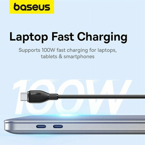 کابل شارژ USB-C به USB-C بیسوس مدل Pudding CB000055 P10355702111-B2 طول 2 متر توان 100 وات