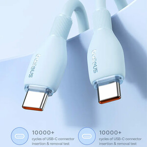 کابل شارژ USB-C به USB-C بیسوس مدل Pudding CB000055 P10355702111-B2 طول 2 متر توان 100 وات