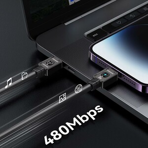 کابل شارژ Type-C به لایتنینگ یوسمز مدل SJ685 طول 1.2 متر توان 30 وات