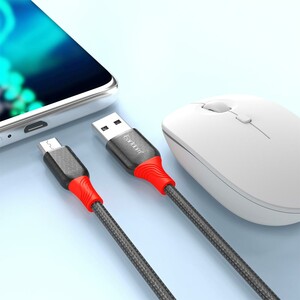 کابل شارژ USB به micro USB ارلدام مدل EC-186M طول 1 متر توان 2.4 آمپر