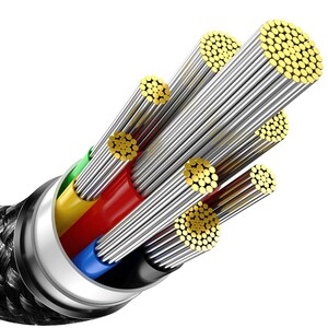 کابل شارژ USB-C به USB-C بیسوس مدل Tungsten Gold CAWJ040101 طول 2 متر توان 240 وات