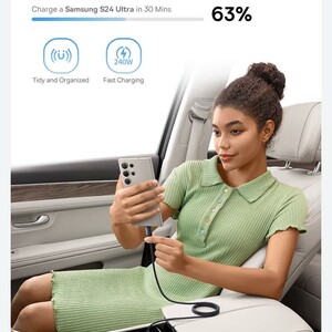 کابل شارژ USB-C به USB-C بیسوس مدل PicoGo P10376800121-00 طول 1 متر توان 240 وات