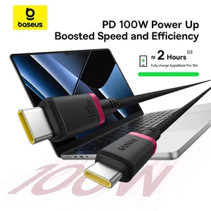 کابل شارژ USB-C به USB-C بیسوس مدل Dura P10377803U01-02 طول 2 متر توان 100 وات