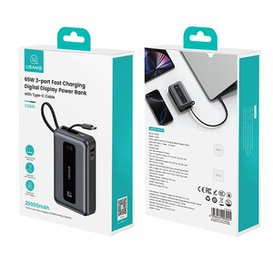 پاوربانک یوسمز مدل Usams US-CD243 ظرفیت 20000 میلی آمپر توان 65 وات