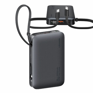 پاوربانک یوسمز مدل CD228 ظرفیت 10000 توان 20 وات با کابل متصل