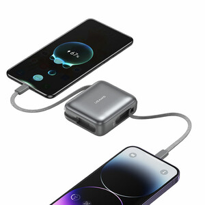 پاوربانک یوسمز مدل CD240 ظرفیت 10000 توان 20 وات با کابل متصل