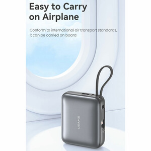 پاوربانک یوسمز مدل CD240 ظرفیت 10000 توان 20 وات با کابل متصل