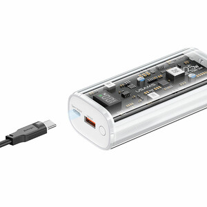 پاوربانک یوسمز شفاف مدل CD189 ظرفیت 9000 توان 22.5 وات