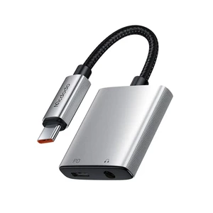 مبدل تایپ سی به تایپ‌ سی و AUX مک دودو CA-505 توان 60 وات