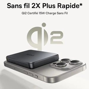 پاوربانک مگنتی بیسوس مدل Airpow II Qi2 P10080000123-00 ظرفیت 10000 توان 22.5 وات