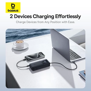 پاوربانک بیسوس مدل Free2Pull PPLSC01-20 ظرفیت 20000 میلی آمپر توان 65 وات