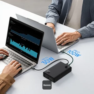 پاوربانک بیسوس مدل Adaman PPADM140 ظرفیت 24000 میلی آمپر توان 140 وات