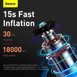پمپ باد و چراغ قوه بیسوس مدل Super Mini Inflator Pump BS-CG003