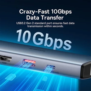 هاب تایپ سی 10 پورت بیسوس Baseus BS-OH084 B00061800813-00