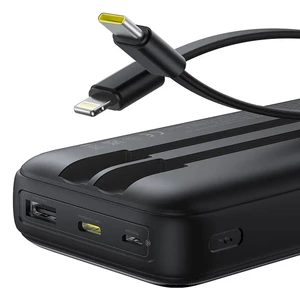 پاوربانک بیسوس مدل Lipow PPJP312 با کابل تایپ سی و لایتنینگ ظرفیت 20000 توان 22.5 وات