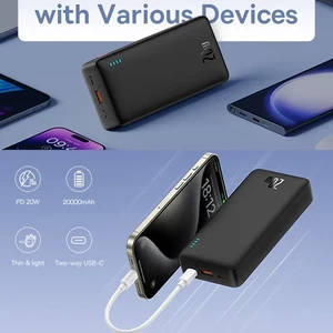 پاوربانک بیسوس مدل Airpow PPAP20K ظرفیت 20000 میلی آمپر توان 20 وات