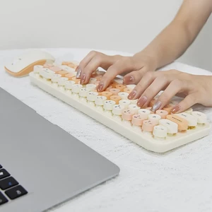 کیبورد و ماوس بی سیم مافی مدل I Bean Colorful