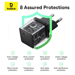 شارژر دیواری بیسوس Palm CCZC20CE توان 20 وات با کابل تایپ سی