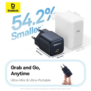 شارژر دیواری بیسوس PicoGo مدل CCGAN45CE توان 45 وات