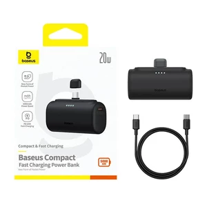 پاوربانک تایپ سی بیسوس Compact مدل PPWC05T ظرفیت 5000 میلی آمپر ساعت 20 وات