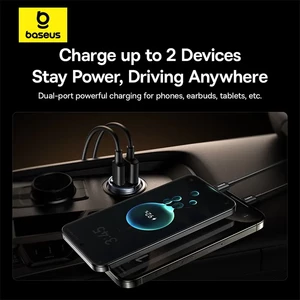 شارژر فندکی بیسوس مدل Tiny Star VCHXX-UC توان 30 وات