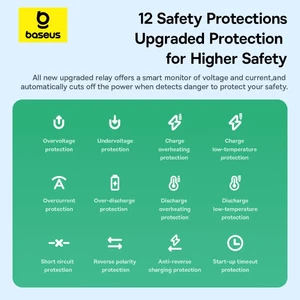 جامپ استارتر، کمپرسور باد و پاوربانک بیسوس BS-CH014 با ظرفیت 7800 میلی آمپر