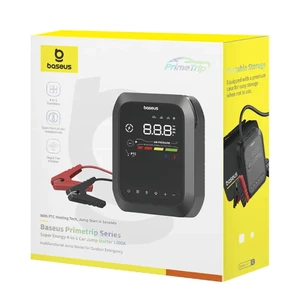 جامپ استارتر، کمپرسور باد و پاوربانک بیسوس BS-CH014 با ظرفیت 7800 میلی آمپر