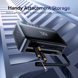 جامپ استارتر، کمپرسور باد و پاوربانک بیسوس BS-CH013 با ظرفیت 6000 میلی آمپر