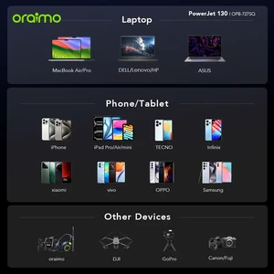 پاوربانک اورایمو مدل OPB-727SQ ظرفیت 27600 میلی آمپر توان 130 وات