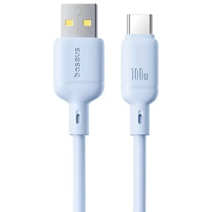 کابل شارژ USB به Type-C بیسوس مدل Silky P10377703113-01 طول 2 متر توان 100 وات
