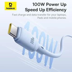 کابل شارژ USB به Type-C بیسوس مدل Silky P10377703113-01 طول 2 متر توان 100 وات