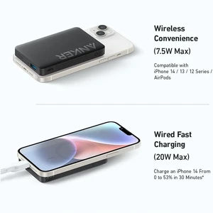 پاوربانک مگنتی انکر MagGo مدل A1642 ظرفیت 10000 توان 20 وات