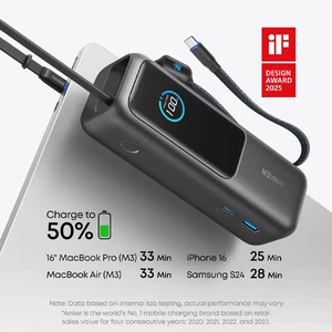 پاوربانک انکر  مدل A1695 ظرفیت 25000 میلی آمپر توان 165 وات